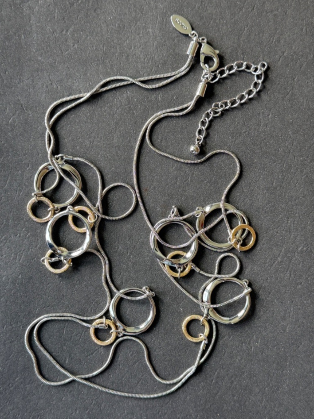 CHICO's Three Mixed Metal Geometric Statement Necklaces - Picture 8 of 12